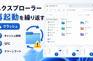 Windowsエクスプローラーが再起動を繰り返す時の確認ポイント