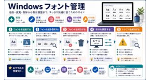 Windowsでフォントを追加、変更、削除、表示調整する流れを整理した図解