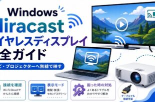 WindowsのMiracastでテレビやプロジェクターへ無線で映す接続や表示モードや対処を整理した日本語アイキャッチ画像