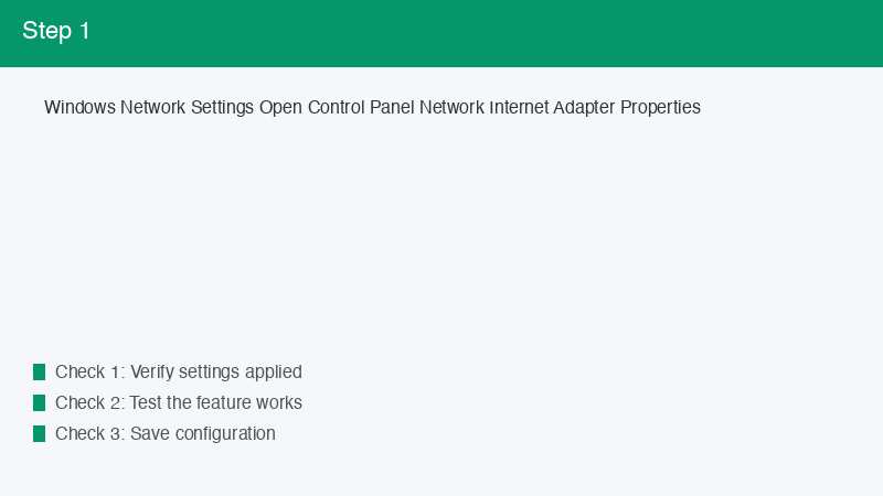 Windows Network Settings Open Control Panel Network Internet Adapter Properties