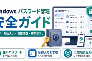 Windowsのパスワード管理で保存や自動入力や資格情報や専用アプリを安全に使う方法を整理した日本語アイキャッチ画像