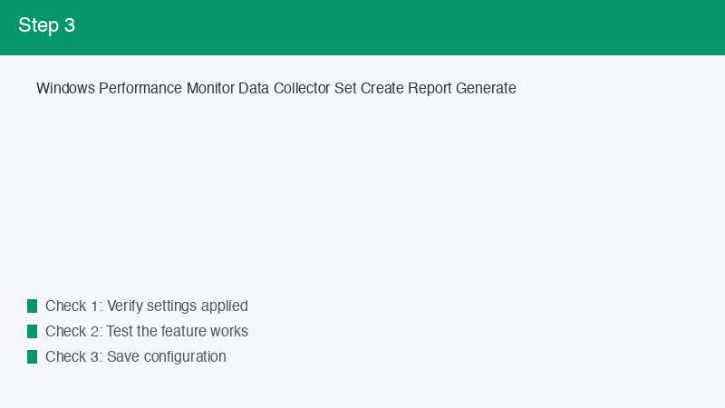 Windows Performance Monitor Data Collector Set Create Report Generate