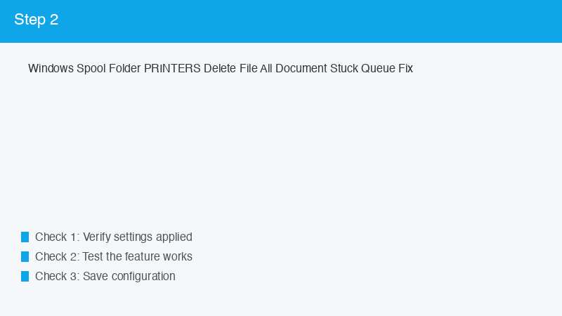 Windows Spool Folder PRINTERS Delete File All Document Stuck Queue Fix