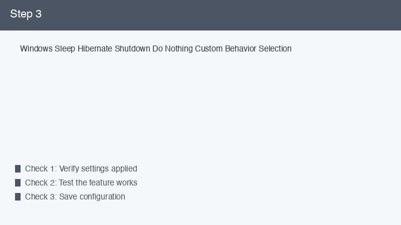 Windows Sleep Hibernate Shutdown Do Nothing Custom Behavior Selection