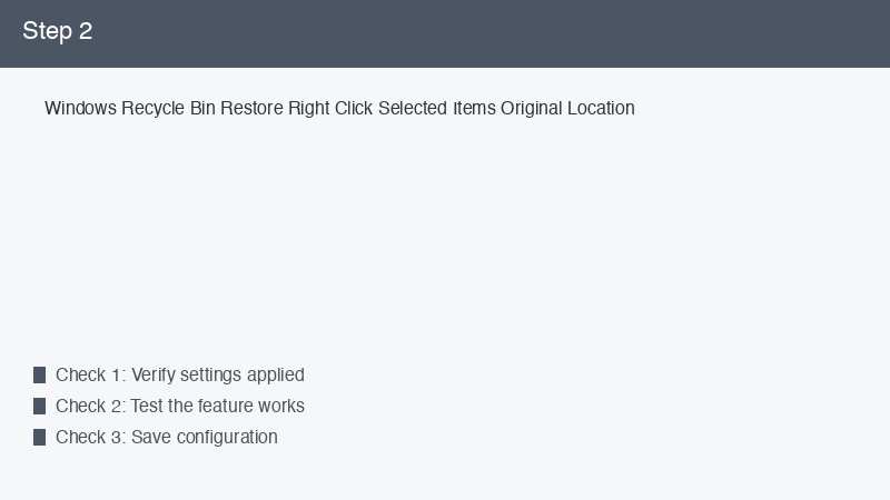 Windows Recycle Bin Restore Right Click Selected Items Original Location