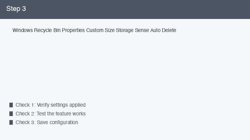 Windows Recycle Bin Properties Custom Size Storage Sense Auto Delete