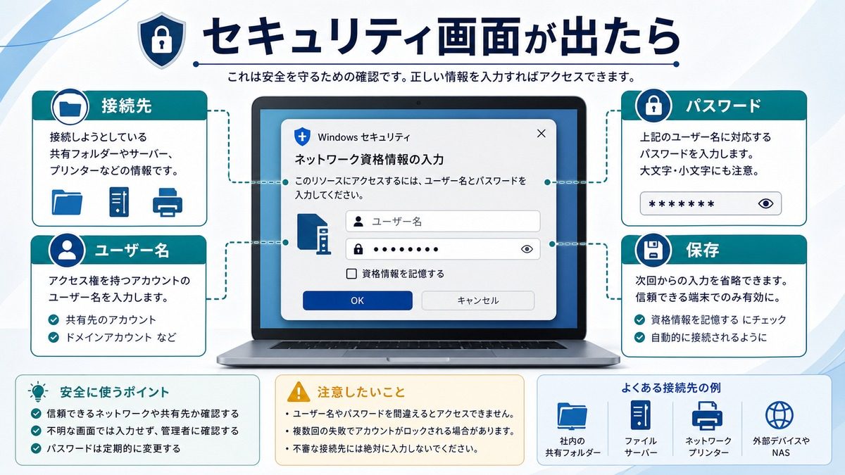 セキュリティ画面が出たらの図解