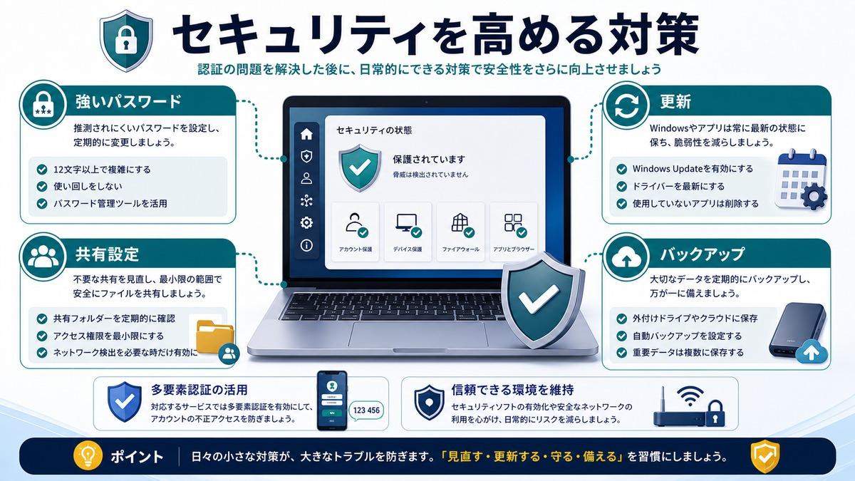 セキュリティを高める対策の図解
