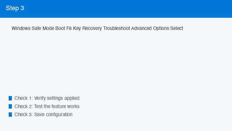 Windows Safe Mode Boot F8 Key Recovery Troubleshoot Advanced Options Select