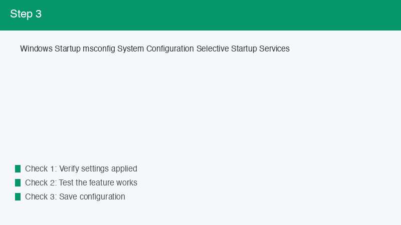 Windows Startup msconfig System Configuration Selective Startup Services
