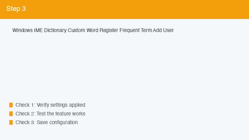 Windows IME Dictionary Custom Word Register Frequent Term Add User