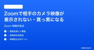 Zoomで相手のカメラ映像が表示されない画面が真っ黒になる時の対処法