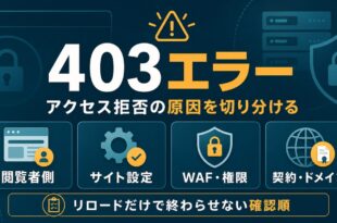 403エラーでアクセス拒否になる原因を閲覧者側とサイト側で切り分ける図解