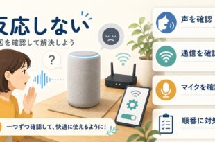 Alexaが反応しない時に声通信マイク設定を順番に確認する流れを整理したアイキャッチ画像