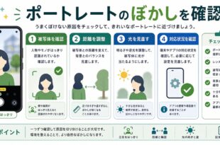 被写体確認、距離調整、光の見直し、対応状況確認を整理した日本語アイキャッチ画像