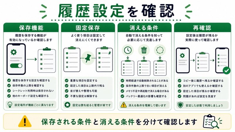 保存機能、固定保存、消える条件、再確認を整理した日本語図解
