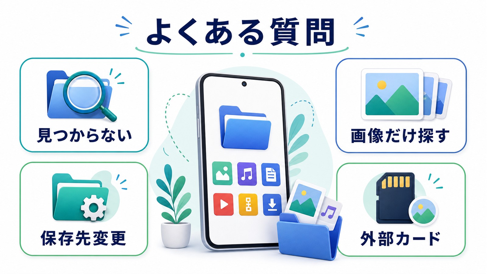 Androidのダウンロードファイルが見つからない画像だけ探す外部カード保存先変更の疑問を整理した図解