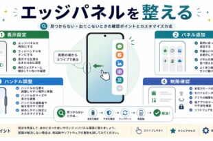 表示設定、パネル追加、ハンドル調整、制限確認を整理した日本語アイキャッチ画像