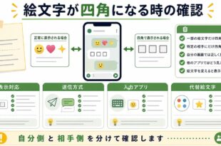 表示対応、送信方式、入力アプリ、代替絵文字を整理した日本語アイキャッチ画像