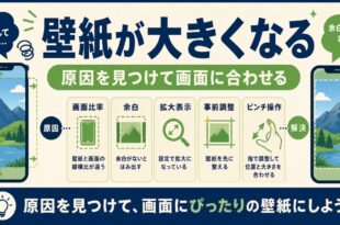スマホ壁紙が大きくなる原因と直し方を整理したアイキャッチ画像