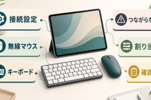 AndroidでBluetoothマウスとキーボードを接続設定しつながらない時の確認順と割り当てを整理した図解