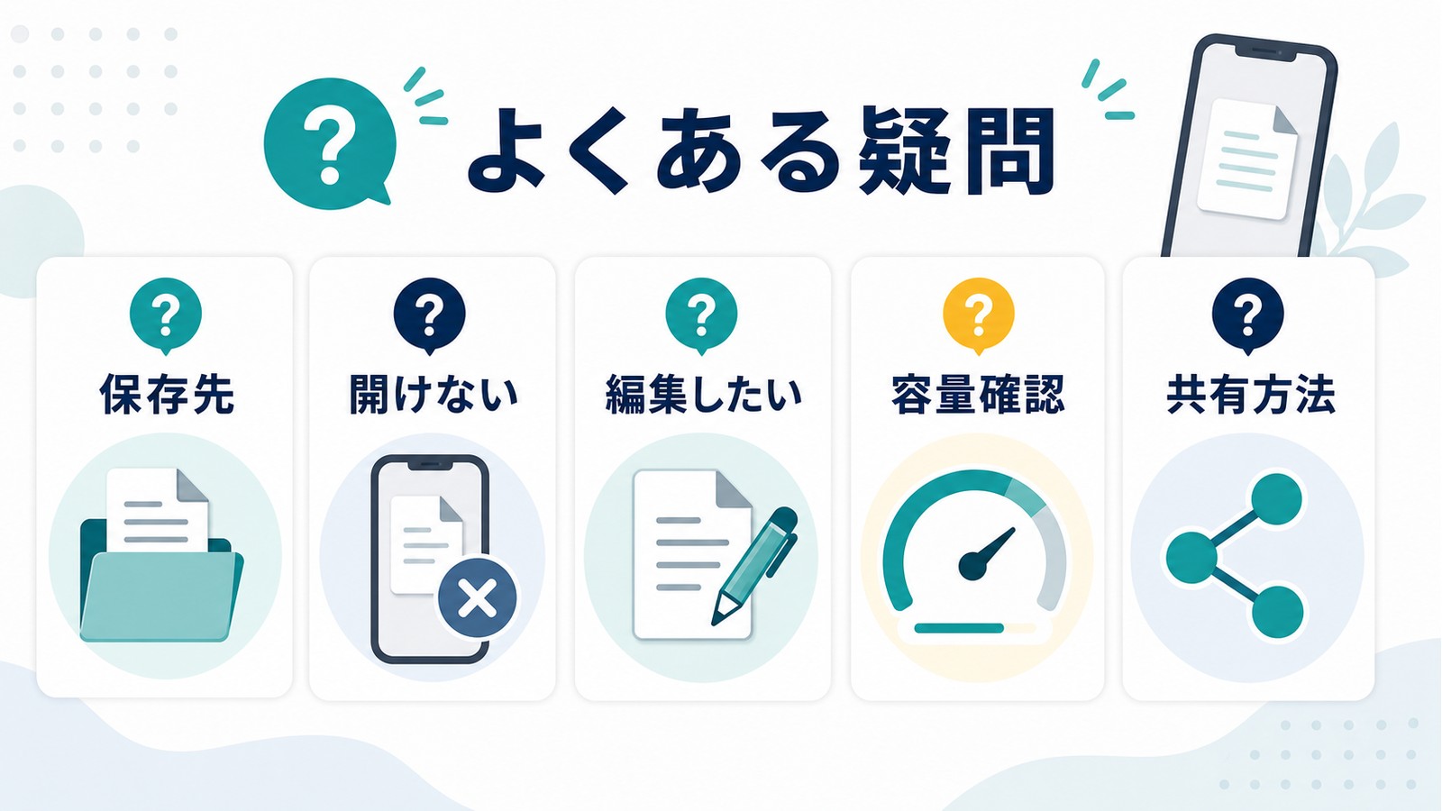 AndroidでPDFを扱う時の保存先開けない編集容量確認共有方法のよくある疑問を整理した図解