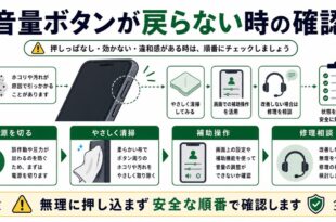 電源を切る、やさしく清掃、補助操作、修理相談を整理した日本語アイキャッチ画像