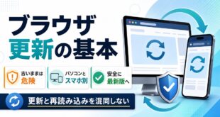 ブラウザ更新の基本と安全に最新版へ更新する流れを示すアイキャッチ