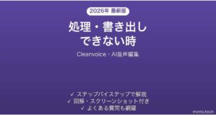 Cleanvoiceで処理・書き出しできない時の対処法