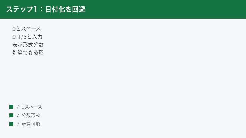 Excel Fraction Zero Space Input Display Format Calculable