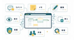 Excelのコメントとメモが編集できない表示されない挿入できない時に保護共有修復を確認する図解