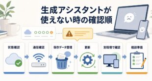 Google Geminiが使えないエラーが出る時に状態確認通信確認保存データ整理更新別環境確認を順番に確認するアイキャッチ