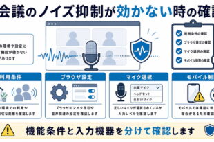 利用条件、ブラウザ設定、マイク選択、モバイル制限を整理した日本語アイキャッチ画像