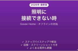 Govee Homeアプリが接続できない時の対処法