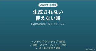 Hypotenuse AIで生成されない時の対処法