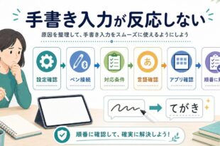 iPadのScribbleが反応しない時に設定確認ペン接続対応条件言語確認アプリ確認を順番に見直す流れを整理したアイキャッチ画像
