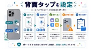 2回タップ、3回タップ、動作選択、誤作動確認、戻し方を整理した日本語アイキャッチ画像