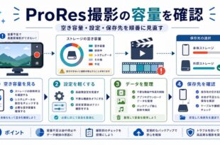 空き容量確認、設定見直し、データ整理、保存先確認を整理した日本語アイキャッチ画像