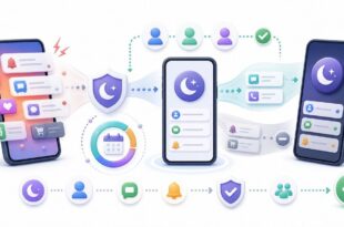 通知の整理、許可する連絡先、静かな状態、確認完了を表した日本語アイキャッチ画像