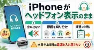 iPhoneがヘッドフォン表示のままで音が出ない時の確認ポイント