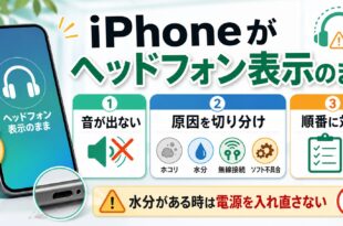 iPhoneがヘッドフォン表示のままで音が出ない時の確認ポイント