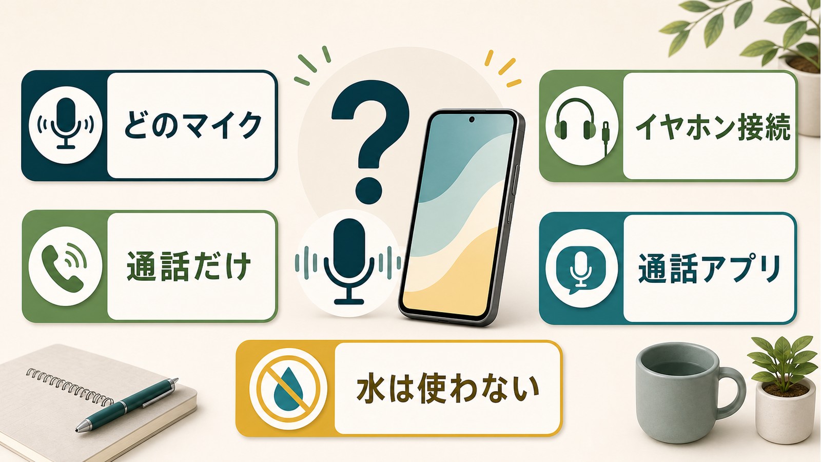 iPhoneマイク不具合のFAQをどのマイク通話だけイヤホン接続通話アプリ水は使わないで整理した図解