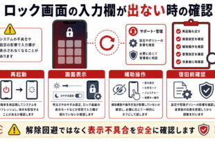 再起動、画面表示、補助操作、復旧前確認を整理した日本語アイキャッチ画像