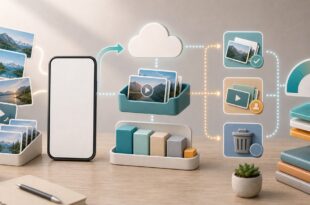 写真整理、動画整理、クラウド保存、不要データ確認、容量最適化を整理した日本語アイキャッチ画像