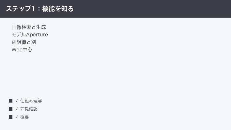 Lexica image search and generation model Aperture different from other orgs main