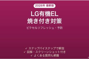 LG有機EL（OLED）モニターの焼き付きを防ぐ・対処する方法