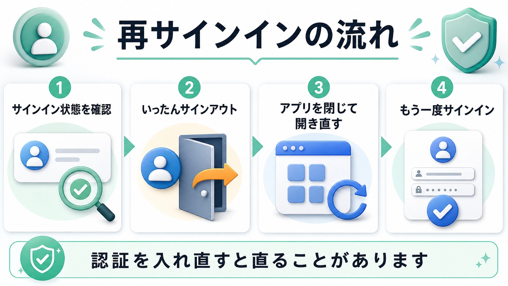 再サインインの流れをまとめた図解