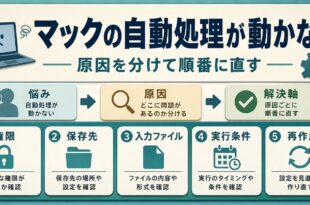 マックの自動処理が動かない原因と直し方を整理したアイキャッチ画像