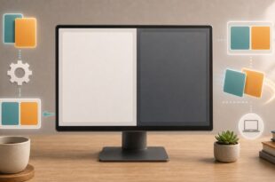 分割表示、左右の作業領域、設定確認、再設定の流れを整理した日本語アイキャッチ画像