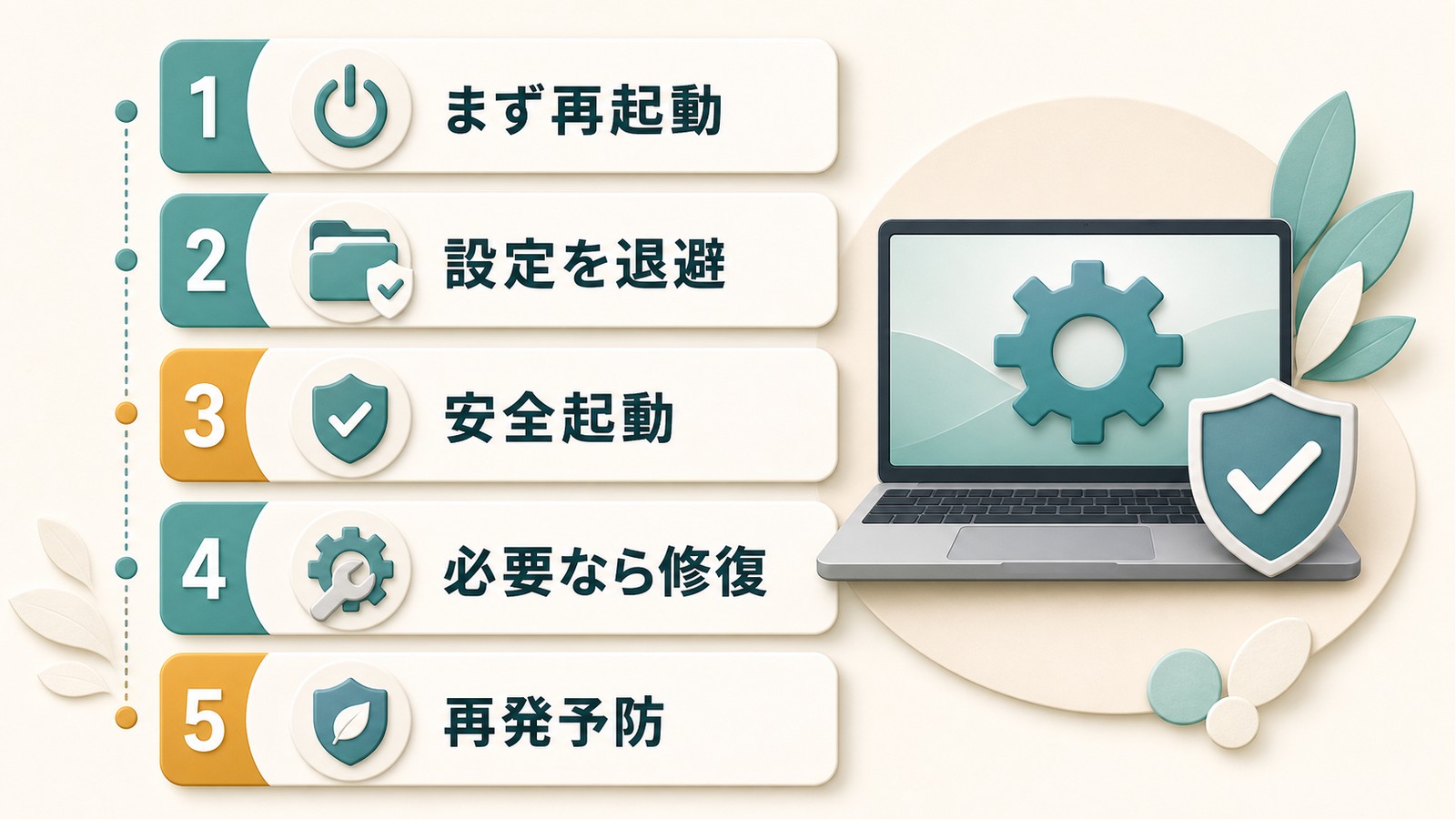 Macのシステム設定が開かない時にまず再起動設定退避安全起動必要なら修復再発予防を行う図解